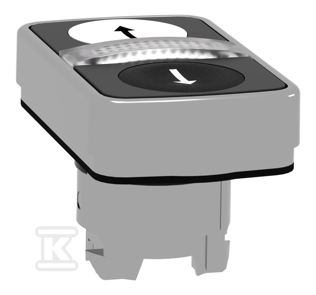 Pushbutton actuator, two-gang, flat, - ZB4BW7A1724